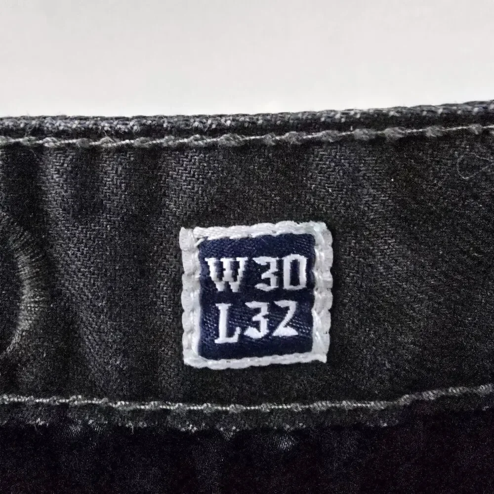 Montero straight jeans 30x32‎ mens dark wash black 4824